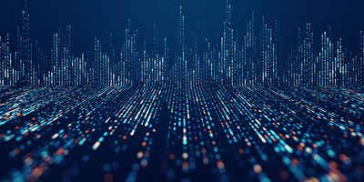  Illustration of a vast array of colorful DNA banding from ddPCR to visually represent the data produced by the new groundbreaking tool, Ultra-Rapid droplet digital PCR (UR-ddPCR).
