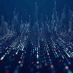  Illustration of a vast array of colorful DNA banding from ddPCR to visually represent the data produced by the new groundbreaking tool, Ultra-Rapid droplet digital PCR (UR-ddPCR).