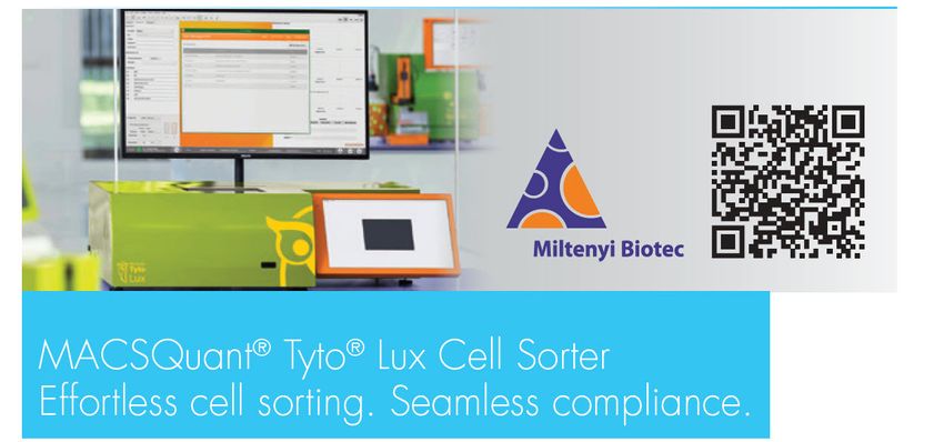 MACSQuant® Tyto® Lux Cell Sorter from Miltenyi Biotec