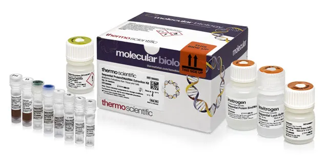 thermo-fisher-launches-all-in-one-kit-for-sequential-dna-rna-and-protein-extraction The kit is intended to support research workflows that seek to better understand the biological mechanisms underlying disease by connecting genetic variation, gene expression, and protein-level activity.
