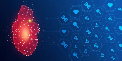 Visual depiction of genetic factors in cardiovascular disease risk assessment.