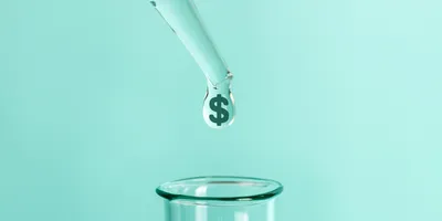 Droplet symbolizing revenue cycle management in a clinical lab setting.