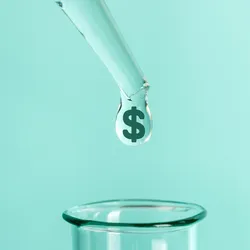Droplet symbolizing revenue cycle management in a clinical lab setting.