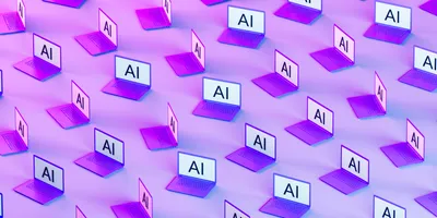 Digital laptops displaying AI for clinical laboratories